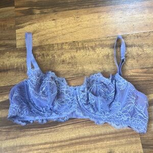 Journelle lavender purple Anais low balconette unlined Demi bra 36b